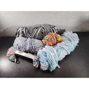 Mixed Lot Yarn 12oz Colorful Variegated Knitting Crochet Craft Worsted Yarn